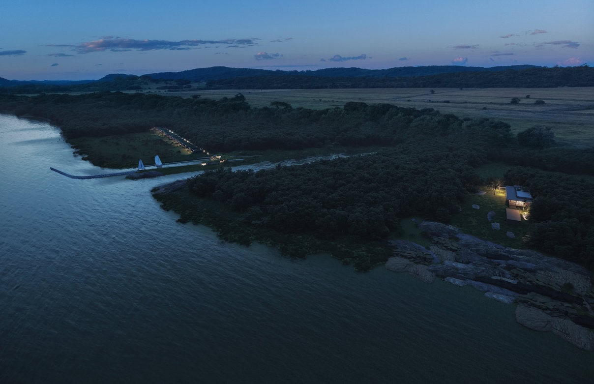O complexo é dividido espacialmente em três grandes núcleos: Eventos, Restaurante e Hotelaria.