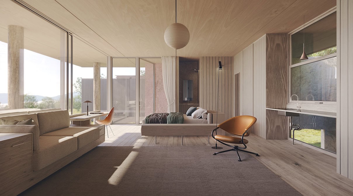 As unidades acomodam um casal mais um acompanhante.