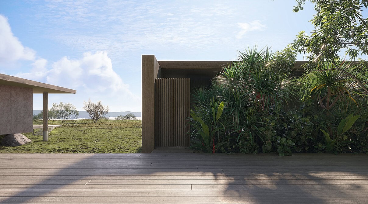 A massa vegetal garante aos hóspedes o máximo de privacidade e contato com a natureza.