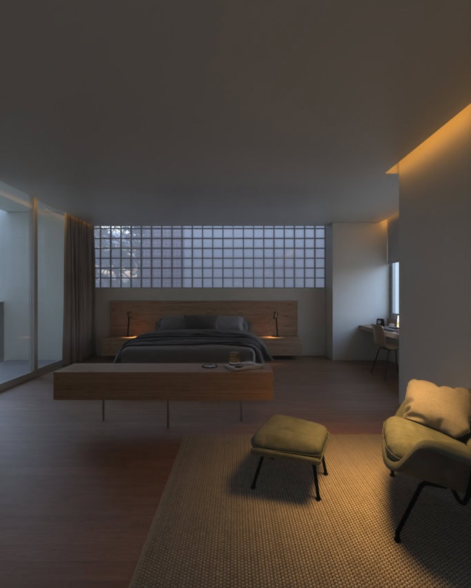 Detalhe do dormitório.