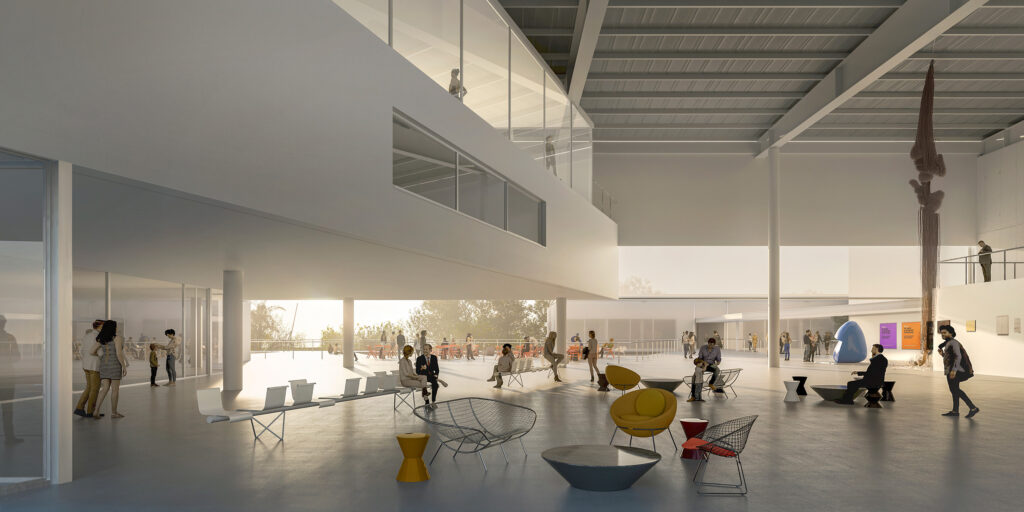 Área de convivência e exposição